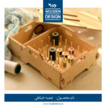 جعبه چوبی لوازم خیاطی